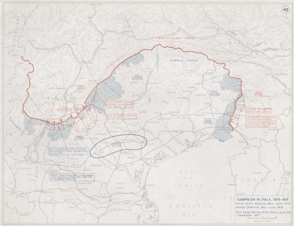 Italy 1917 Map